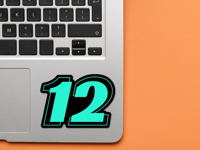 Kimi Antonelli F1 Sticker, Mercedes Racing Driver #12 Driver Number