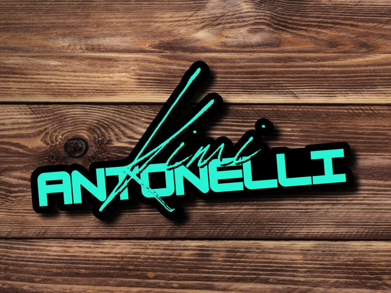 Kimi Antonelli F1 Sticker, Mercedes Racing Driver #12 image 4