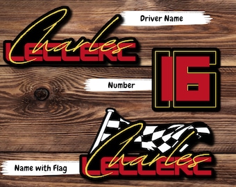F1 Racing Stickers - Charles Leclerc // Vinyl / Water-Resistant / Laptop / Water Bottle