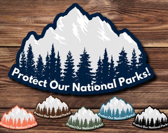 National Parks Vinyl Sticker, Water-Resistant, Laptop Decal
