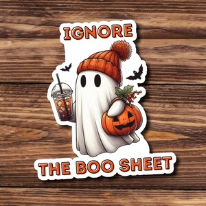 Ignore the Boo Sheet / Vinyl Sticker / Ghost / Fall / Basic