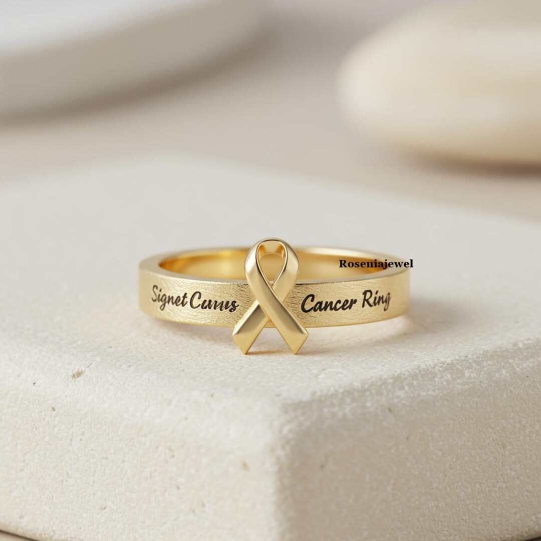 Survivor Cancer Ribbon Ring, Breast Cancer Awareness Ribbon Ring ...