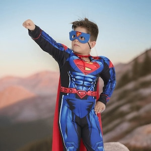 Kids Costume with Cloak | Bat Cosplay Costume for Kids | Dark Superhero Outfit | Luxury Super Cosplay Costume