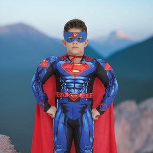 Superhero Kids Costume with Cloak | Bat Cosplay Costume for Kids | Dark Superhero Outfit | Luxury Super Cosplay Costume