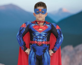 Superhero Kids Costume with Cloak | Bat Cosplay Costume for Kids | Dark Superhero Outfit | Luxury Super Cosplay Costume