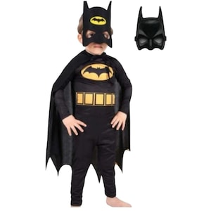 Superhero Kids Costume with Cloak | Bat Cosplay Costume for Kids | Dark Superhero Outfit | Luxury Super Cosplay Costume