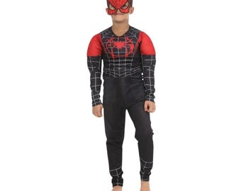 Superhero Kids Costume with Cloak | Bat Cosplay Costume for Kids | Dark Superhero Outfit | Luxury Super Cosplay Costume