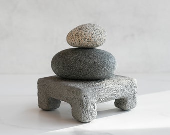 Small Square Shelf Riser in Dove Grey Concrete