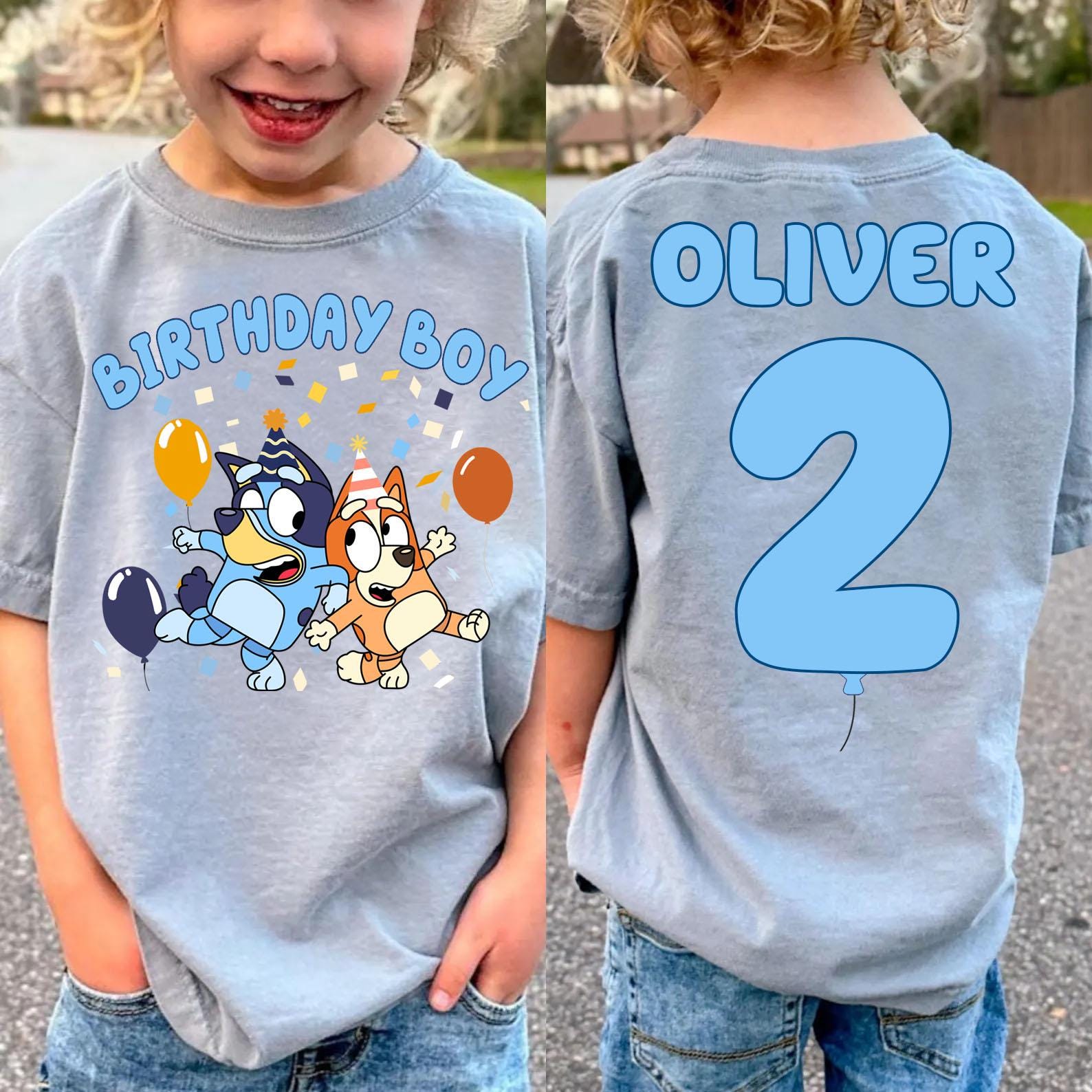Two-Sided Bluey Birthday Shirt
