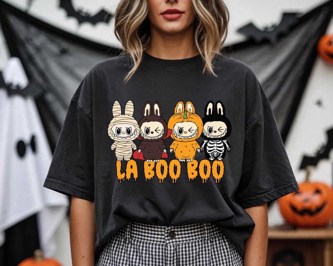 Labubu Shirt LA BOO BOO Shirt Zimomo Tycoco Spooky Pato Mokoko Tshirt ...