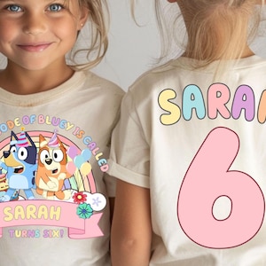Blue Custom Birthday Girl Shirt Blue Dog Girl Birthday Shirt This Episode of Blue is called Custom Toddler Shirt Two Sided Toddler Tee