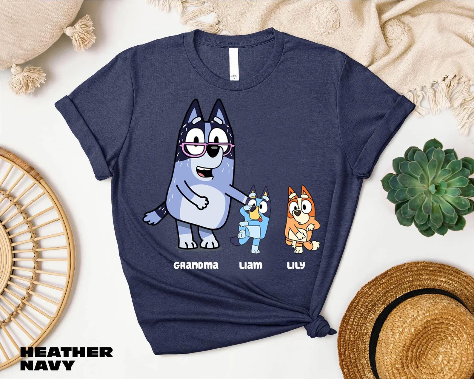 Grandma Bluey Custom Shirt Family Matching Party Shirt