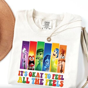 Disney Inside Out It&#39;s Okay To Feel All The Feels Shirt Mental Health Shirt Inclusion Shirt Speech Therapy Shirt BCBA Shirt Para Shirt