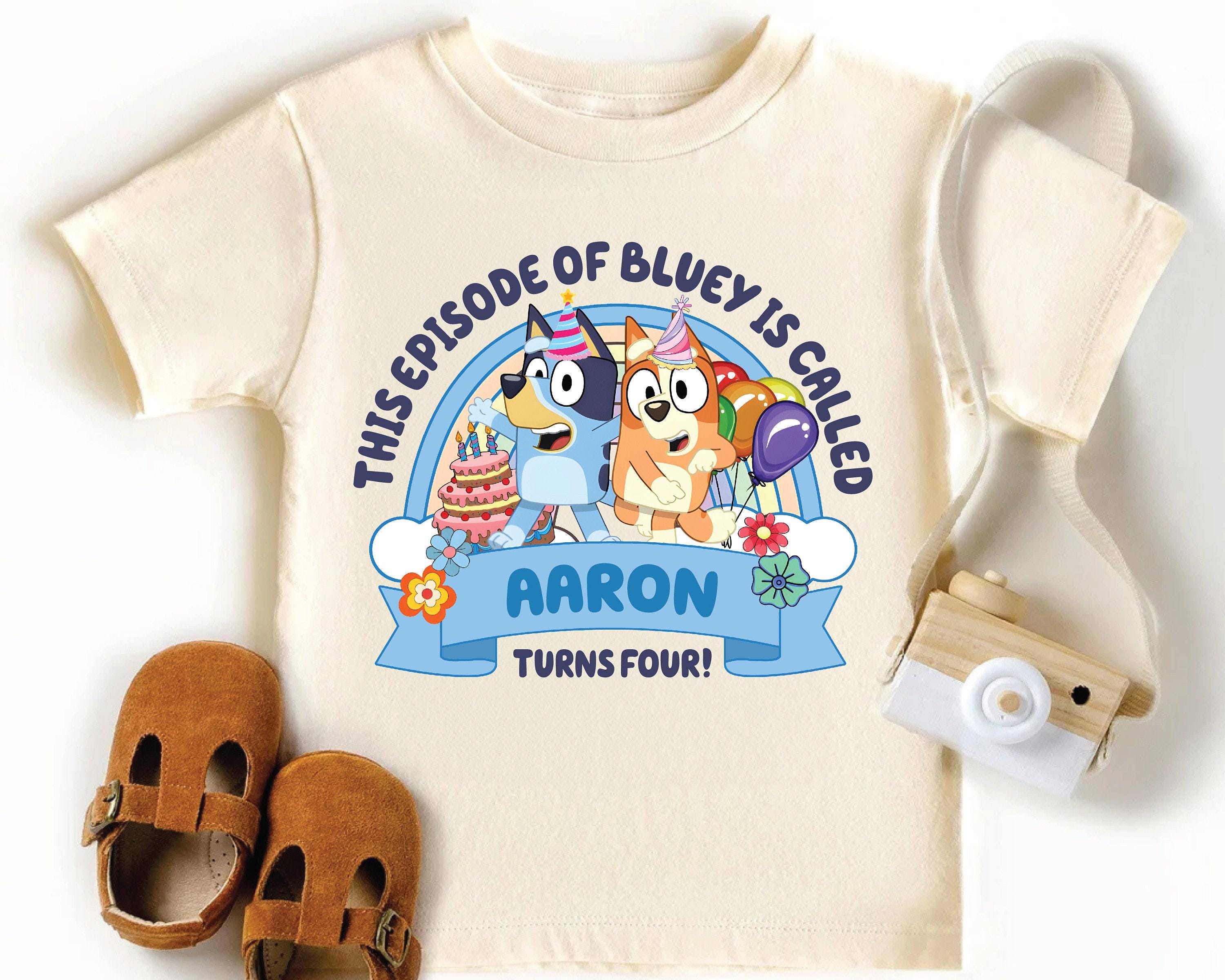 Custom Blue Dog Shirt - Handmade