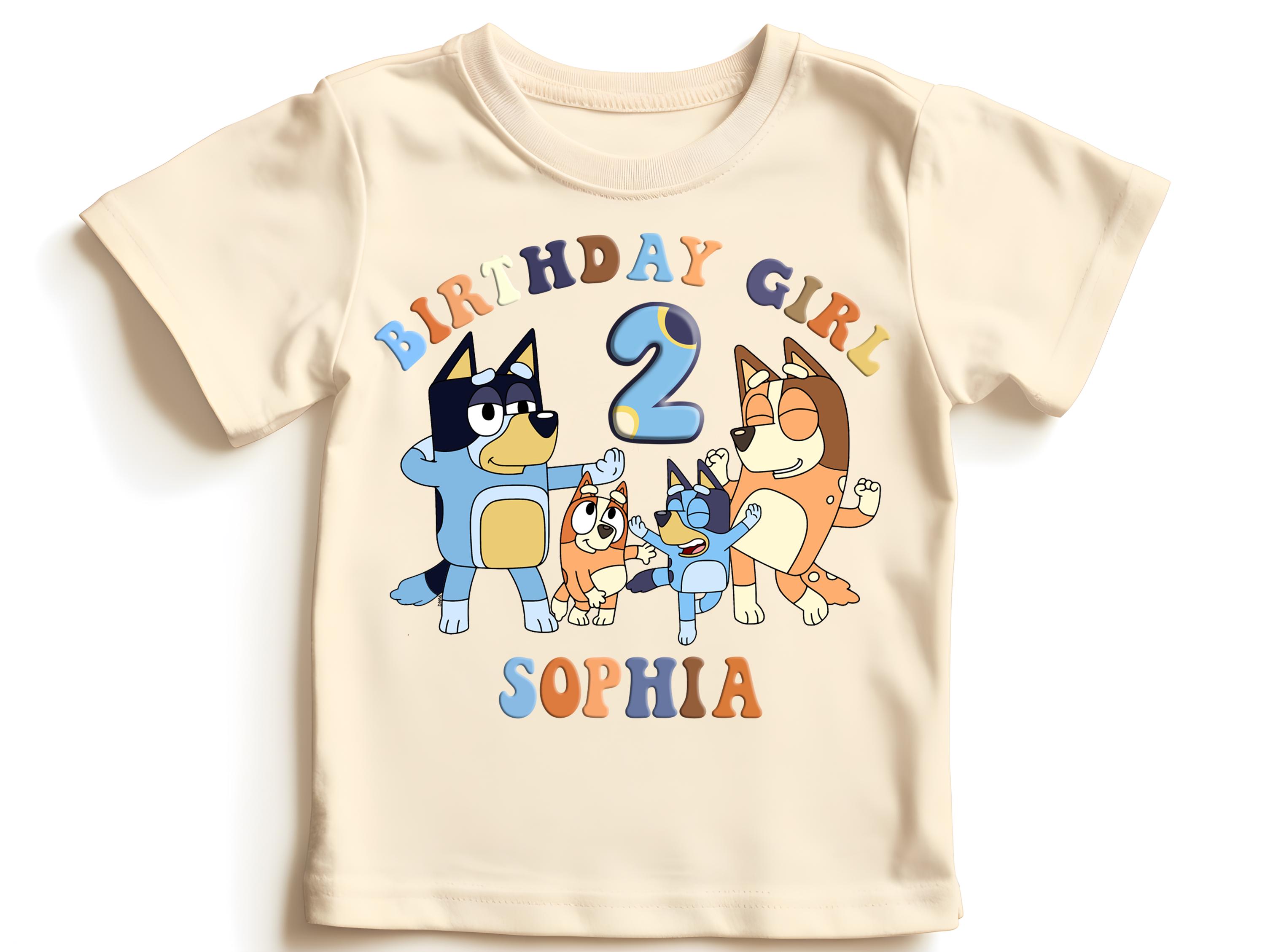 Custom Bluey Birthday Boy and Girl Shirt