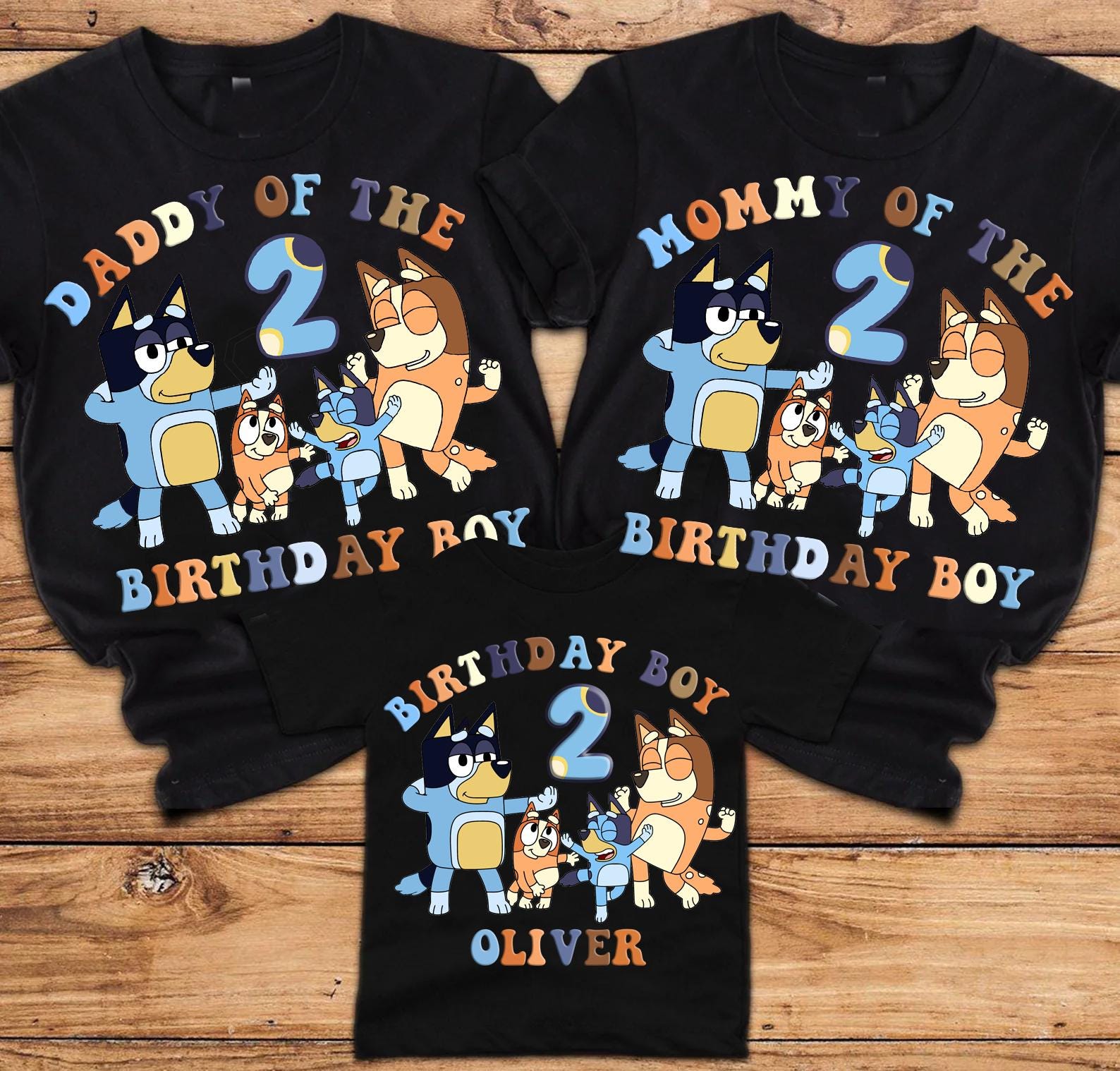 Custom Bluey Birthday Boy and Girl Shirt