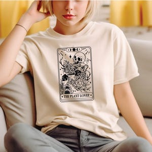The plant lover tarot card shirt, Gardener tarot card shirt, Plant lover tarot shirt, Skeleton plants lover shirt, The gardener shirt