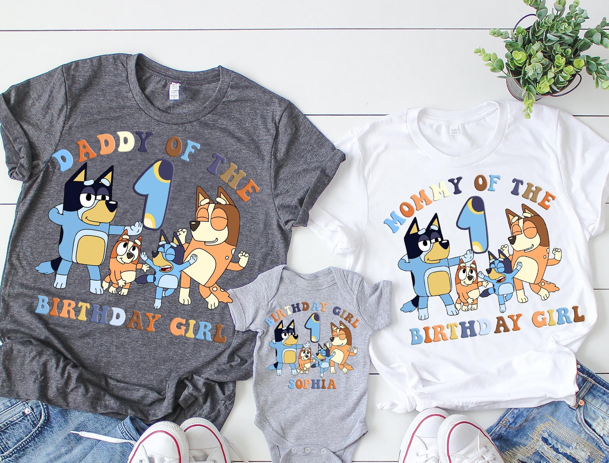 Custom Bluey Birthday Boy and Girl Shirt