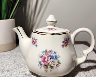 Vintage Lord Nelson Ware Chintz Marina Mini Teapot & Lid - 1930s
