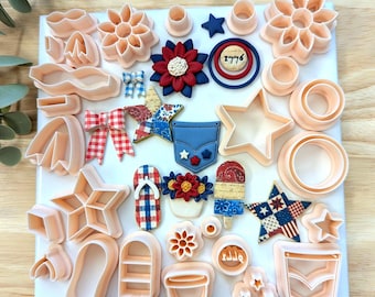 Zomerse polymeerkleivormpjes – ijslolly, teenslipper, jeanszak, sterren