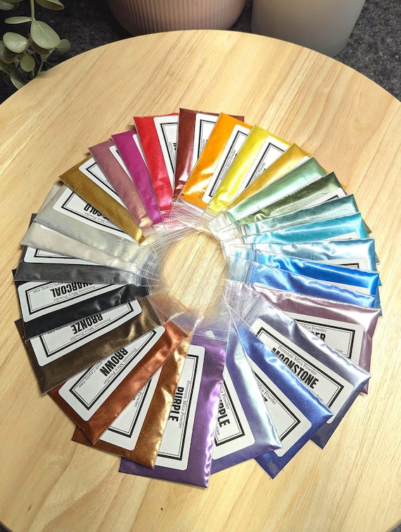 Cosmetic Grade Mica Powder: 27 Colors for Resin, Polymer Clay & Soap Making
