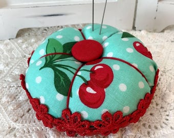 Red cherries Pin/Jewelry Keep Retro Red vintage jello mold