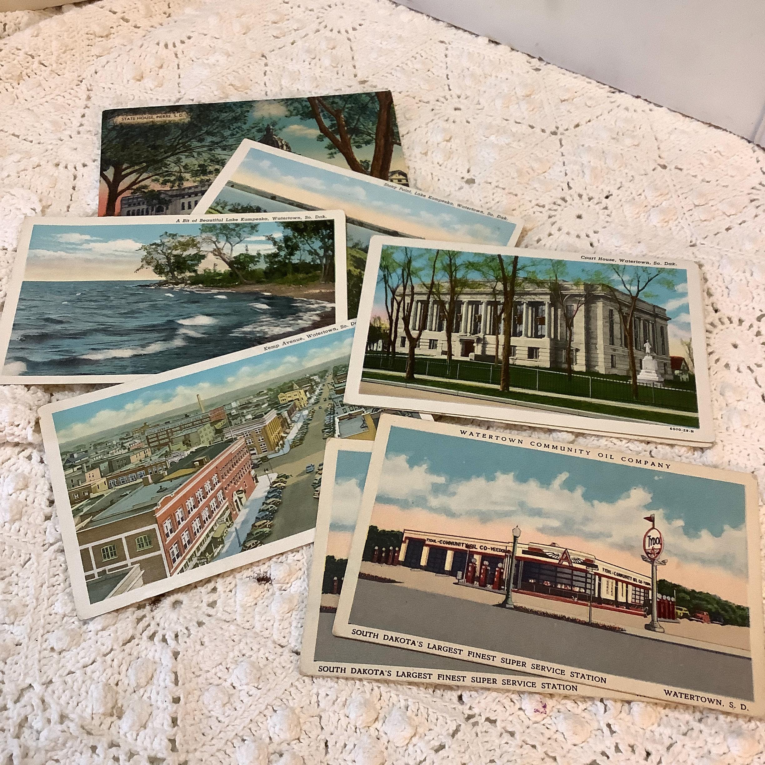 South Dakota Postcards UNUSED Early-mid 1900's Watertown SD set of 8