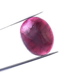 Turmalina roja/rosa natural de 22,9 quilates, preformada, cristal en bruto, turmalina facetada, forma ovalada, piedra en bruto, joyería hecha a mano.