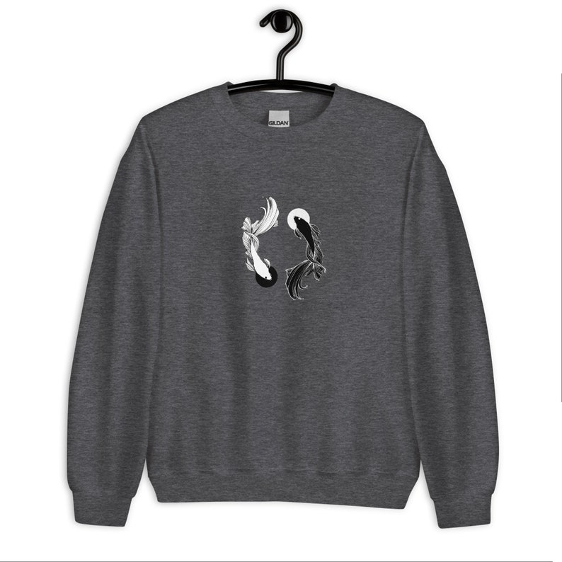 Betta Fish Shirt Anime Shirt/Sweatshirt Betta Fish T-shirt Ying Yang Tee Anime Gift Gift for Her Gift for Him Boyfriend Girlfriend Gift