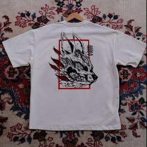 Chemise anime, chemise renard diable, t-shirt anime, t-shirt anime, cadeau anime, cadeau pour elle, cadeau pour lui, cadeau petit ami, cadeau petite amie, anniversaire