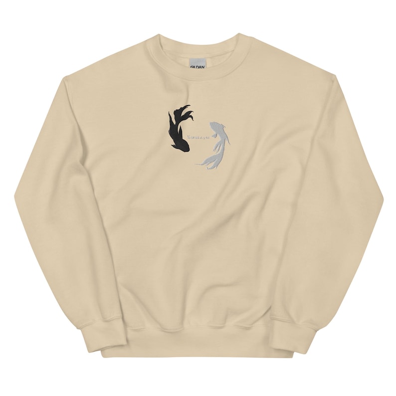 The Lost Half Of My Soul Embroidered Anime Sweatshirt Anime Crewneck Anime Sweater Anime Shirt Anime Hoodie Betta Fish Anime Gift Gift for Her Gift for Him Boyfriend Gift Girlfriend Gift