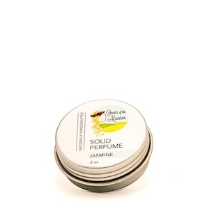 Perfume, solid, natural fragrance, essential oils, eco-friendly, handmade, bergamot, jasmine, patchouli, sandalwood, vanilla, alcohol free
