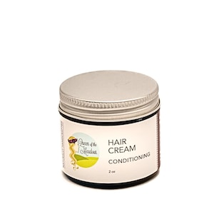 Hair Cream, conditioning, leave-in conditioner, moisturizing, split ends, organic hair oil, natural, handmade, queen of the meadow