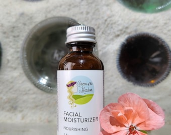 Facial Moisturizer, 1 fl oz, best face moisturizers, best moisturizer for face, organic, face lotion, handmade, queen of the meadow