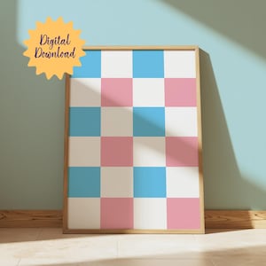Subtle Trans Flag LGBTQIA+Gift Transgender Pride Flag Minimalistic Wallart Aesthetic Checkered Digitalprintable Transgender Queer Prideflags