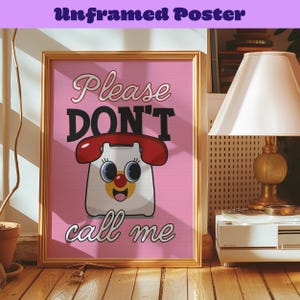 Bitte nennen Sie mich nicht Powerpuffs Funky Retro Ästhetik Maximalist Poster Dopamin Farben Niedliches Wohnungsdekor Girly Wohnungskunst