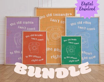 Juego de 5 pósteres de Swiftie de The Old Taylor Wallart, paquete de pósteres imprimibles con nombre personalizado, regalo con nombre personalizado