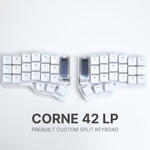 KeebMaker Corne 42 LP Prebuilt Keyboard - Customizable, Portable, and Stylish 40% Low-Profile Mechanical Split Keyboard