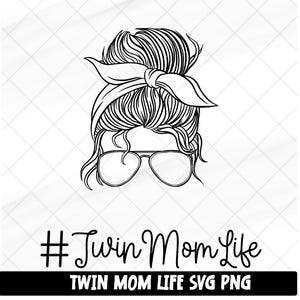 TwinMomLife, vita da mamma, umorismo, doppio problema, mamma impegnata, maternità, SVG PNG per il taglio