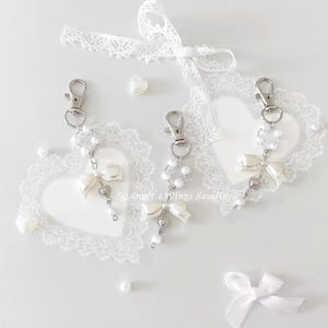 Pearly Coquette Elegant Handmade Keychain | Purse Accessory