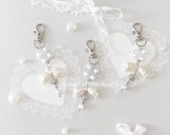 Pearly Coquette Elegant Handmade Keychain | Purse Accessory