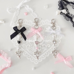 Gift of Grace Decorative Ribbon Handmade Keychain | Coquette Purse Accessory