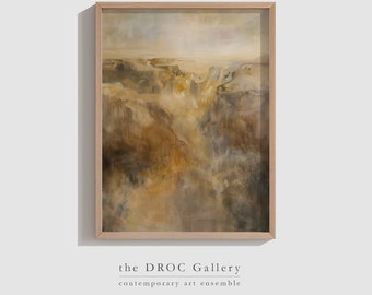 Krajobraz kanionu pustyni do druku, ciepła, ziemista grafika ścienna do pobrania, nowoczesny rustykalny wystrój