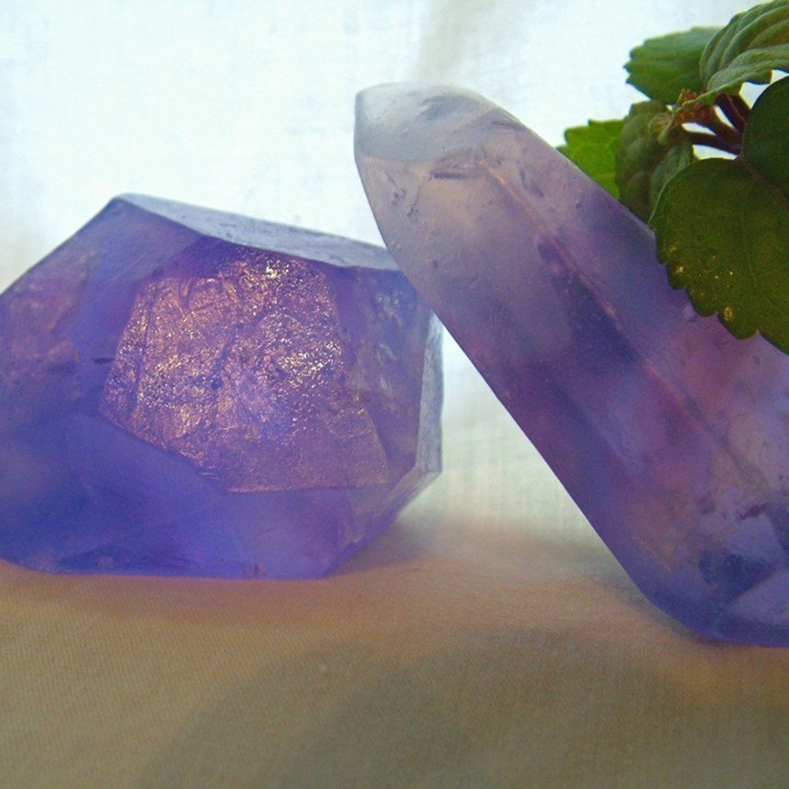 amethyst crystal soap
