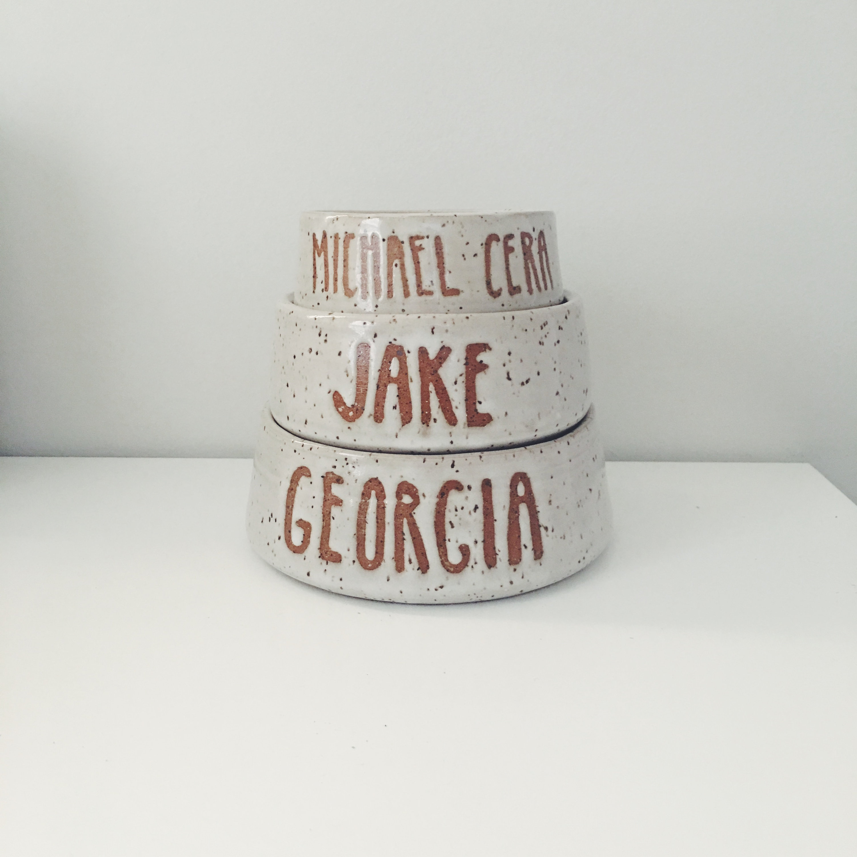 PREORDER: Customized Dog Bowl White Ceramic Dog Bowl | Etsy Canada