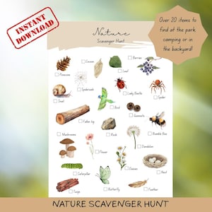 Natur Schnitzeljagd für Kinder | Aktivität im Freien | Camping, Park & Garten Spiel | Vorschul-Unterrichtsplan | Naturspiel für Kinder