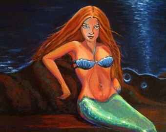 Mermaid Wild - ACEO/mini print