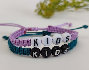 Personalized Kid’s Bracelet, Custom child bracelet, Baby toddler child bracelets, Kids name bracelet, Bracelet gift for sister and brother