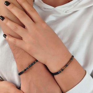 Morsecode armband op maat, morsecode armband heren, geheime betekenis sieraden voor koppels of beste vrienden, lange afstand sieraden cadeau