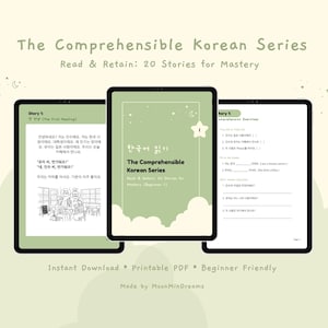 Comprehensible Korean Reading Book | 20 Beginner Stories (PDF Download)